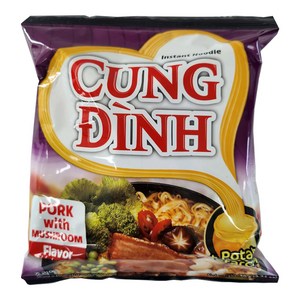 베트남 CUNGDINH 쿵딘 돼지고기 버섯향 라면 79g / PORK with MUSHROOM Flavo Instant Noodle, 1개