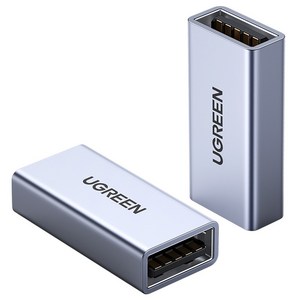 유그린 메탈케이스 USB3.0 A F to F 연장 젠더 커플러, 2개, US381