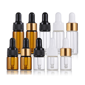 다올마켓 스포이드공병 5ml 10ml 아로마 에센스 디퓨저 유리공병 오일공병, 01 - 5ml 검정고무/검정캡/갈색용기, 1개