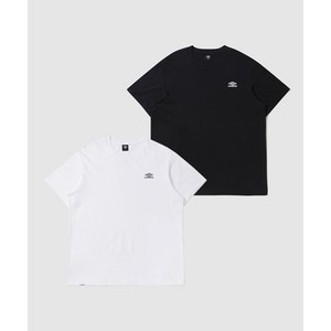 엄브로 UMBRO 2PACK 반팔 티셔츠 화이트 블랙 UP311CRS72