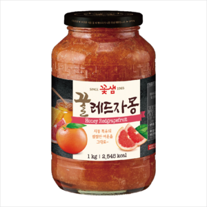 꽃샘 꿀 레드자몽차, 1kg, 8개