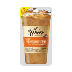 쟈뎅 까페리얼 카라멜 마끼아또, 칸타타 카라멜 마키아토 230ml 50개 팩커피 아이스, 230ml, 50개