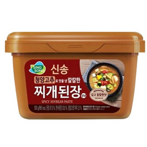 신송 청양고추로 맛을 낸 칼칼한 찌개된장, 500g, 1개