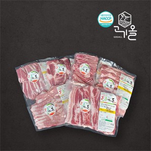 [고기올] 한돈 몽땅세트 구이 6종 총 2kg [삼겹살 오겹살 목살 항정살 가브리살 등갈비], 6종 2kg, 1세트