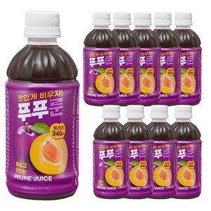 푸푸룬 맛있는 푸룬주스 올리브영 추천템 직빵주스, 340ml, 10개