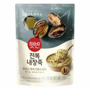 비비고 (햇반 소프트밀) 프리미엄 전복내장죽 420g (파우치형), 12개