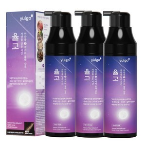 율고 자연을 담은 시간 순한 새치 염색샴푸 흑갈색, 3개, 200ml