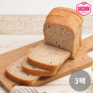 [주문 후 제빵] 통밀당 천연발효 통밀식빵 330g(10조각) / 아르토스베이커리 비건빵, 330g, 3개