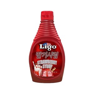 [마켓찐몰] 리고 딸기시럽 Ligo 스토로베리 시럽 585g, 6개