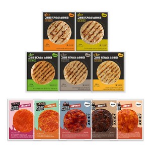 [햇살닭] 닭가슴살 스테이크 맛보기 10종, 50개, 100g