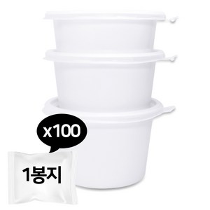 기타 국용기 105파이 1줄(100개) 뚜껑포함 대 중 소 플라스틱 밀폐용기 국물 장국 탕 죽 국 소스 김치 단무지 도시락 분식 족발 배달 일회용 포장 용기 컵 그릇, 1, 선택02.국용기 105파이 (중) 1줄(100개)-뚜껑포함, 100개