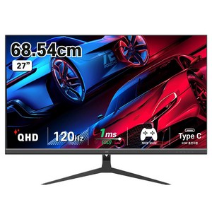 디엑스 69cm QHD 120Hz USB-C PD 65W DeX 게이밍 컴퓨터 모니터 DX270QHD120C, DX270QHD120C(무결점)