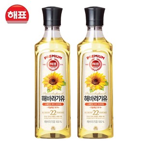 해표 해바라기유 900ml, 2개