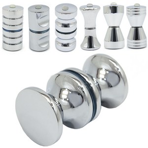 샤워부스 손잡이 유리 1구 손잡이 파이30X30mm 알루미늄재질, 장구 원홀, BA205 CR, 1개