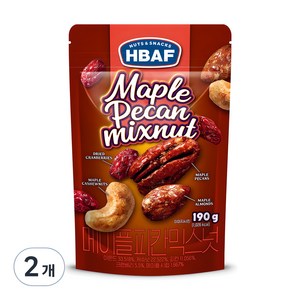 HBAF 메이플 피칸 믹스넛, 190g, 2개