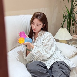 FONOW 스트레스볼 압력을 줄이다 무소음 말랑이 젤리볼, 오렌지색