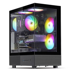 다크플래쉬 dakFlash DB330X RGB 강화유리 컴퓨터 PC 케이스 (블랙), 1개, DB330X RGB (블랙)