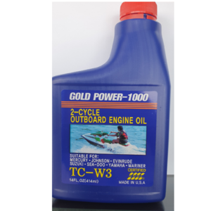 골드파워 TC-w3 2사이클 2행정 선외기 오토바이 엔진오일 가솔린, 24개, GOLD POWER - 1000 (1 Box), 414ml