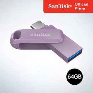 샌디스크코리아 공식인증정품 USB 메모리 울트라 듀얼 고 Type-C OTG USB 3.1 SDDDC3 64GB 라벤다퍼플, 1개