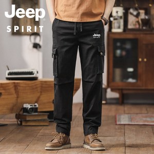 JEEP SPIRIT 남성 캐쥬얼 밴딩 카고 바지 밀리터리 스판 건빵 팬츠 JP6697