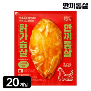 한끼통살 통살 닭가슴살 스리라차마요, 20개, 100g