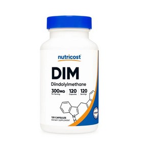 Nutricost 뉴트리코스트 딤 Diindolylmethane 300mg 120캡슐, 120정, 1개