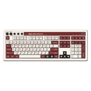 [국내정발] 8BitDo 레트로 108 키보드 Reto Mechanical Keyboad [N F에디션], 백축, F에디션(레드), 108키