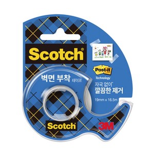 스카치 벽면 부착용 테이프 디스펜서 19mm x 16.5m, 혼합색상, 1개