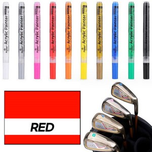 골타 골프채 커스텀 셀프 도색펜 28색상 아이언 드라이버 퍼터 웨지 꾸미기, [GOLF]01-RED, 2개