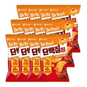 오리온 닥터유 단백질칩 칠리살사맛 60g 단백질과자, 12개