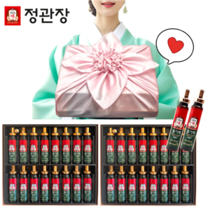 정관장 활기력 32병(16병 X 2개) 선물세트 + 고급 보자기 포장 (숀글로벌), 1개, 러블리핑크, 640ml