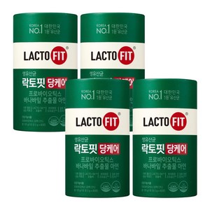 종근당 락토핏 당케어 혈당케어 유산균 1통(60포) + 차가버섯 차 1pc, 4개, 120g, 차가버섯차 1pc