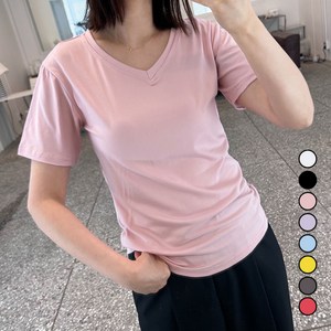 치키코코 1+1 데일리 여성 브이넥 티셔츠 2종 세트 (M~2XL)