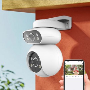 [국내발송] AI 듀얼 카메라 1000w 고화소 CCTV 풀컬러 나이트 비전 360도 회전형 움직임 추적 스마트 WiFi 홈 카메라 실외용, CS201-AE