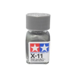 (80011) 타미야 에나멜 도료 X-11 크롬 실버 유광 10ml, 1개