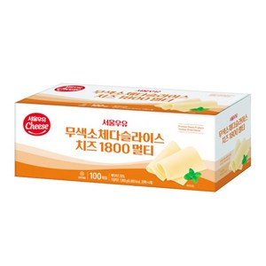 서울우유 무색소 체다 슬라이스치즈 멀티 1800g, 1.8kg, 1개