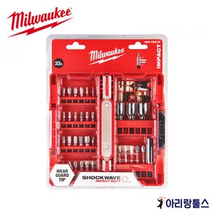 밀워키 4932-4309-05 SHOCKWAVE 비트날 세트 33pcs, 1개