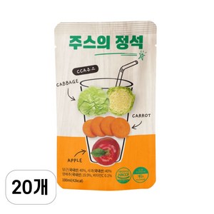 주스의정석 CCA주스 사과 당근 양배추 무첨가 주스, 100ml, 20개
