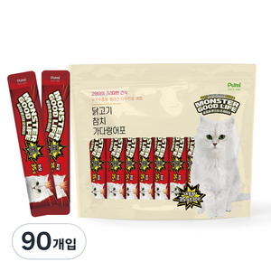 푸르미 고양이 몬스터굿라이프 대용량 35g 짜먹는 간식 30p, 참치, 90개