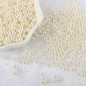 구멍 10mm 없음 비즈 ABS 장식용 스크랩북 아이보리 비즈 모조 3mm 원형 DIY 진주 6mm 베이지 공예 8mm 흰색 4mm 느슨한 5mm, 7) Ivory - Mix사이즈s 400pcs