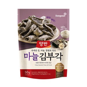 동원 양반 마늘 김부각 50g (물티슈 증정), 16개