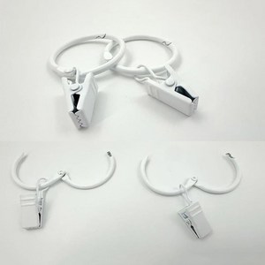 마이프쇼핑 오픈형 커튼 집게링 내경 32mm 20pcs 링 고리 부자재, 화이트 20p, 화이트