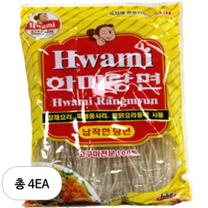 화미 납작한 당면, 1kg, 4개