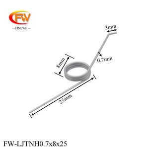 토션스프링 인장 금형 태엽 스프링 Finewe 10 개몫 쓰레기통 조정 가능한 3 코일 0.7mm 스테인레스 스틸 304 와이어 135도 비틀림 맞춤 서비스 포함 25mm 0.7mm 8mm, 1개