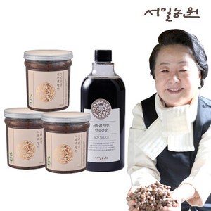 eTV 서분례 명인 서일농원 3년된장500g 3개+만능간장 500ml 1개, 1