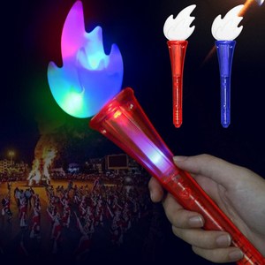 도매창고 응원도구 LED 햇불 야광봉 콘서트 축구 경기 월드컵 응원봉 응원 야광 스틱 행사 용품 도구, LED 횃불 응원봉-레드, 1개