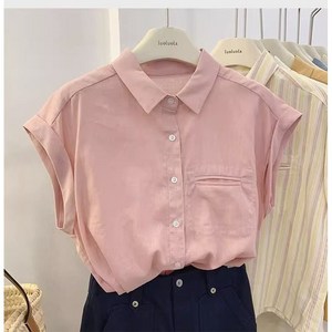 쩐쿠 여성 카라넥 데일리 캐주얼 셔츠 블라우스 6939