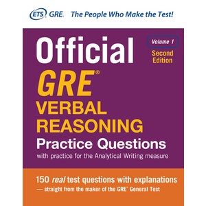 (영문도서) Official GRE Vebal Reasoning Pactice Questions Second Edition Volume 1 Papeback, McGaw-Hill Education, English, 9781259863486