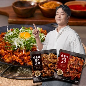 [NEW] 알렉스 숯불에 뒹군 고기 간장맛10팩 + 고추장맛10팩, 180g, 10개