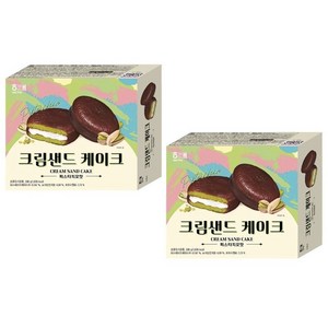 해태 크림샌드케익 피스타치오맛 (사탕증정), 2개, 336g